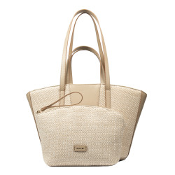 Women beach bag 044g nude+rafie
