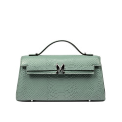 Women shoulder bag 041g 01 croco pistachio