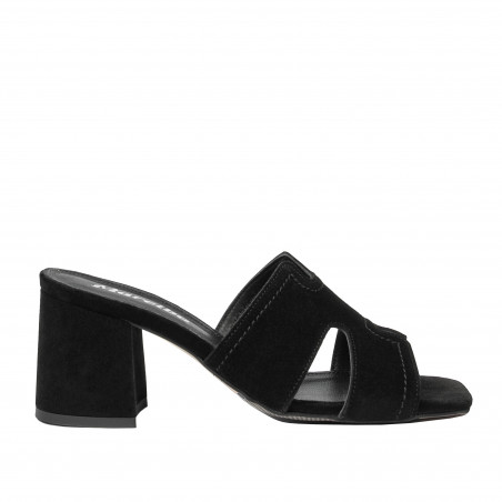 Women sandals 1348 black velour