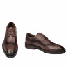 Men stylish, elegant shoes 990 a brown
