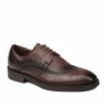 Men stylish, elegant shoes 990 a brown