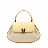 Women hand bag 042g butter yellow+rafie