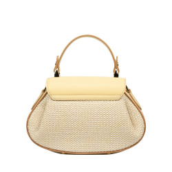 Women hand bag 042g butter yellow+rafie