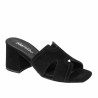 Women sandals 1348 black velour