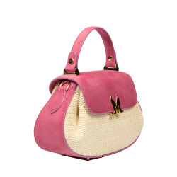 Women hand bag 042g suede pink zmeura+rafie