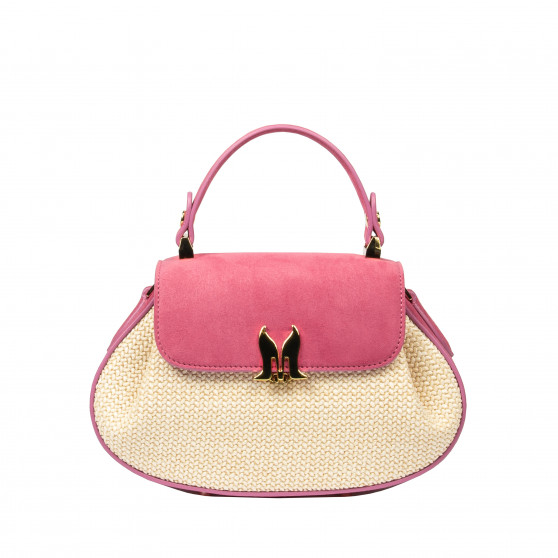 Women hand bag 042g suede pink zmeura+rafie