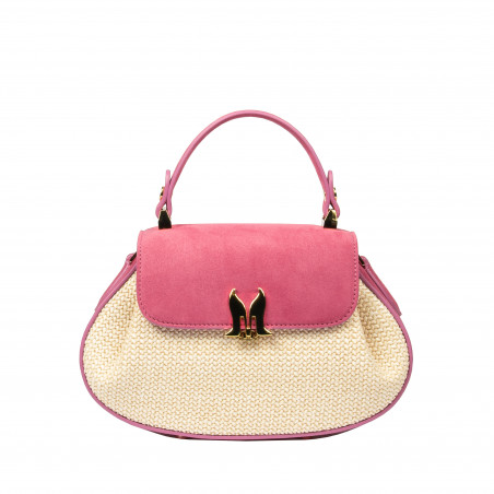 Women hand bag 042g suede pink zmeura+rafie