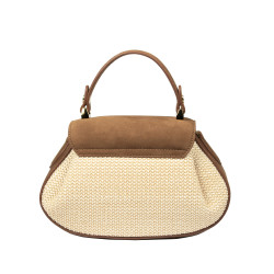 Women hand bag 042g suede brown+rafie