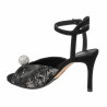 Women sandals 1329 black velour combined