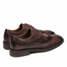 Men stylish, elegant shoes 990 a brown