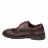 Men stylish, elegant shoes 990 a brown