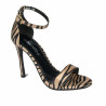 Women sandals 1349 satin zebra beige