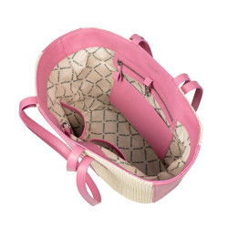 Women beach bag 044g 01 pink barbie+rafie