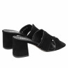Women sandals 1348 black velour