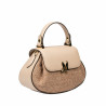 Women hand bag 042g latte+rafie caramel