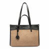 Women beach bag 045g 01 black napa+rafie caramel