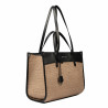 Women beach bag 045g 01 black napa+rafie caramel