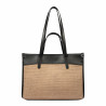 Women beach bag 045g 01 black napa+rafie caramel