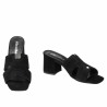 Women sandals 1348 black velour