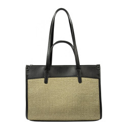 Women beach bag 045g 01 black napa+rafie sand olive