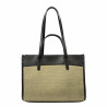 Women beach bag 045g 01 black napa+rafie sand olive