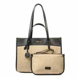 Women beach bag 045g black napa+rafie
