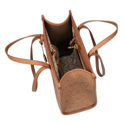 Women beach bag 045g camel+rafie caramel