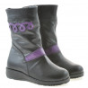 Small children knee boots 23c black+purple