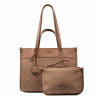 Women beach bag 045g camel+rafie caramel