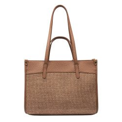 Women beach bag 045g camel+rafie caramel