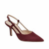 Women sandals 1344 bordo velour