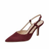 Women sandals 1344 bordo velour
