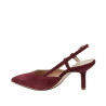 Women sandals 1344 bordo velour