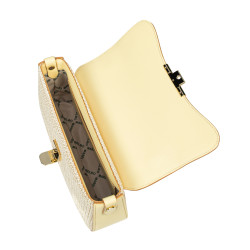 Women shoulder bag 046g butter yellow+rafie