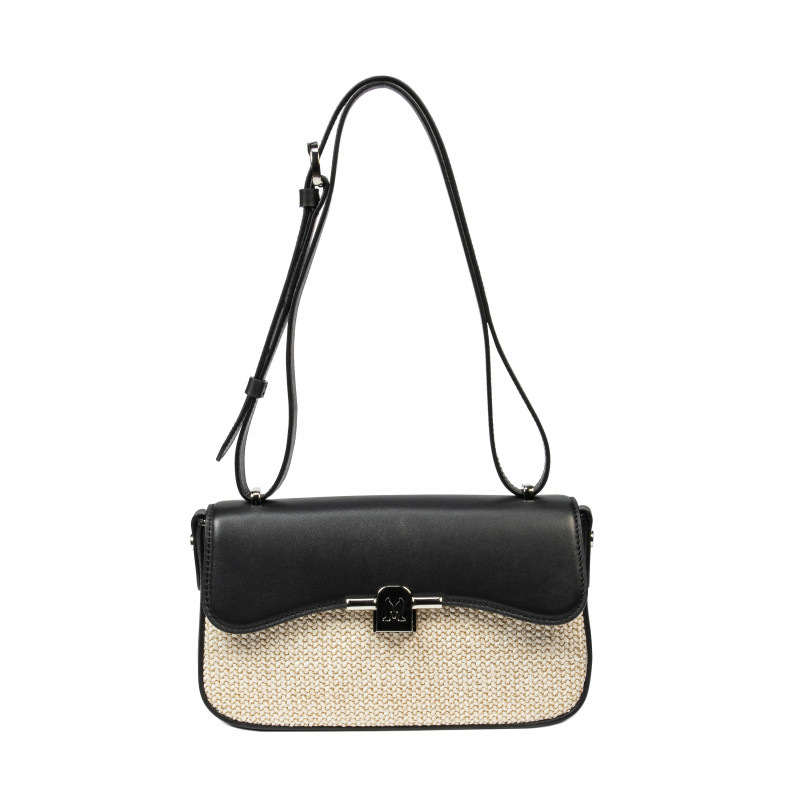Women shoulder bag 046g 01 black napa+rafie