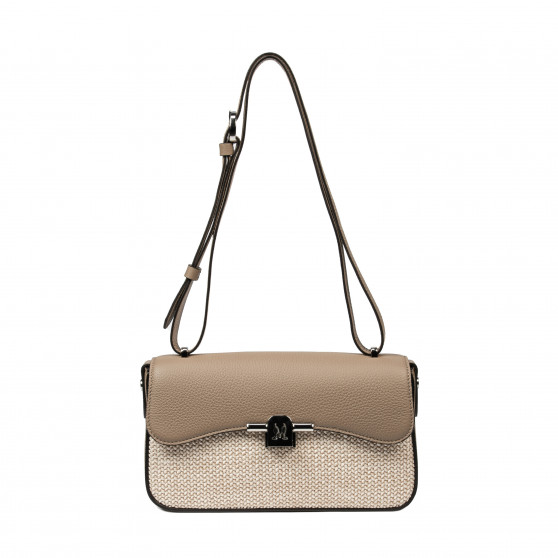 Women shoulder bag 046g 01 cappuccino+rafie
