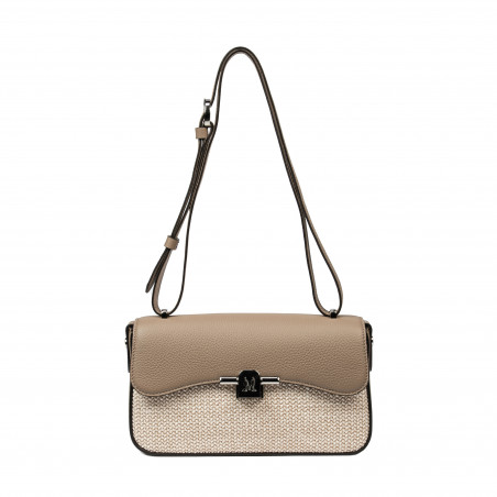 Women shoulder bag 046g 01 cappuccino+rafie