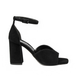 Women sandals 1346 black velour
