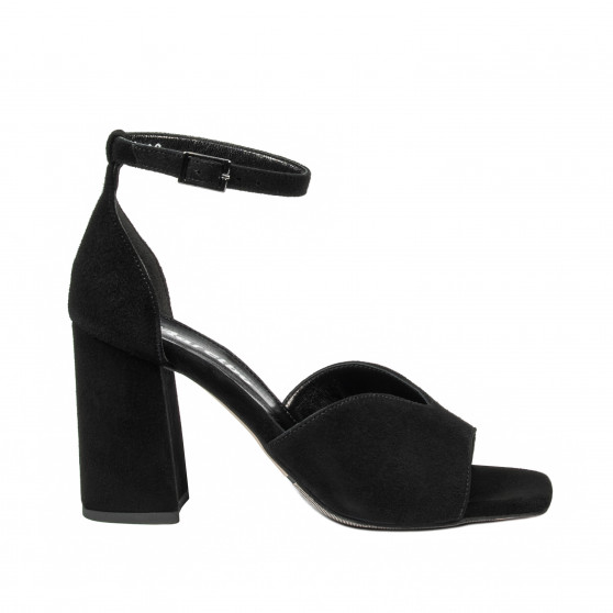 Women sandals 1346 black velour