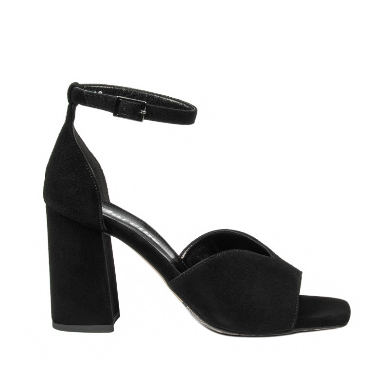 Women sandals 1346 black velour