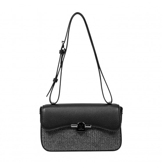 Women shoulder bag 046g 01 black+rafie black