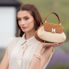 Women hand bag 042g suede brown+rafie