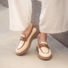 Women casual shoes 6092 rafie beige combined lifestyle