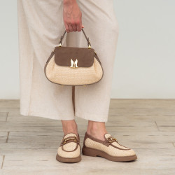 Women casual shoes 6092 rafie beige combined lifestyle