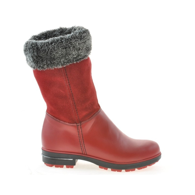 Children knee boots 3202 red combined