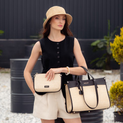 Women beach bag 045g black napa+rafie lifestyle