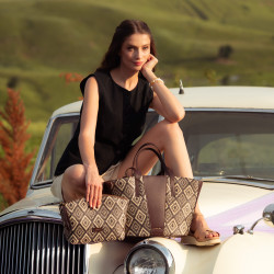 Women beach bag 044g rafie cacao lifestyle