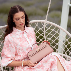 Women shoulder bag 041g pink pudra safiano lifestyle