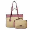 Women beach bag 045g 01 pink zmeura+rafie