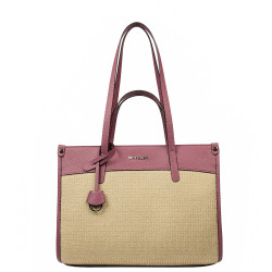 Women beach bag 045g 01 pink zmeura+rafie